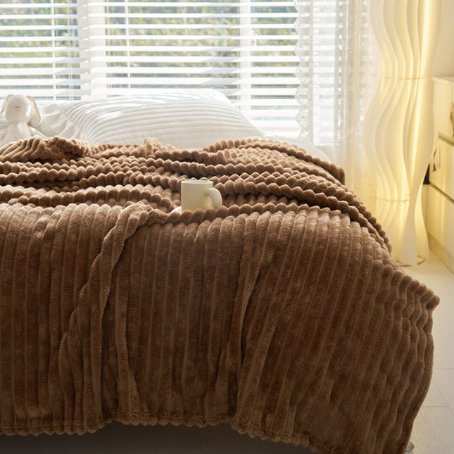 WarmNest | Koc polarowy koralowy 6