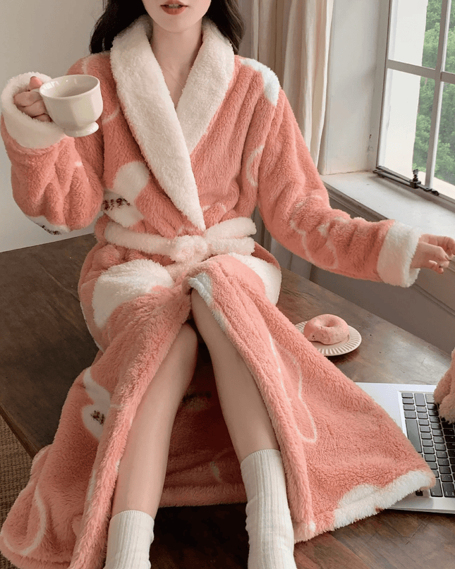 WarmteChic | Luksusowy aksamitny szlafrok warstwowy dla kobiet 3