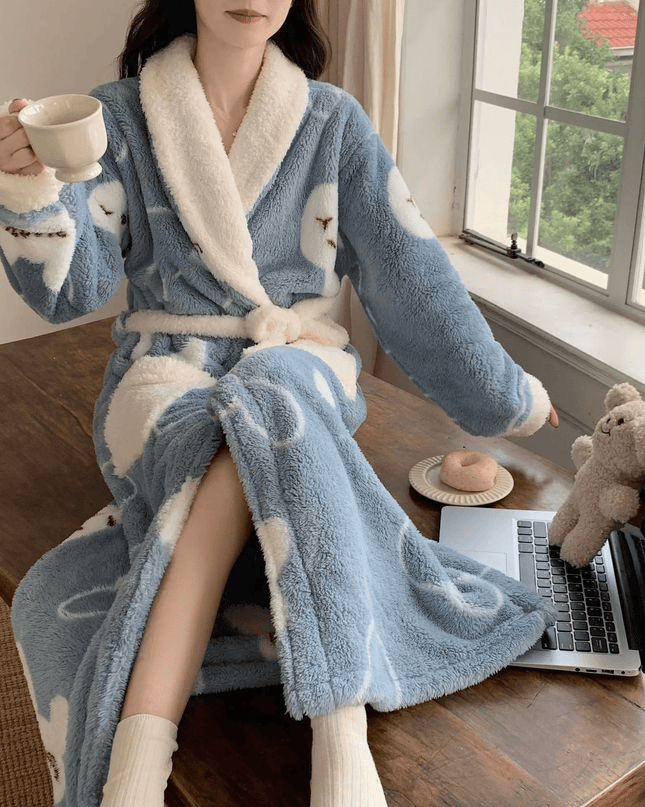 WarmteChic | Luksusowy aksamitny szlafrok warstwowy dla kobiet 8