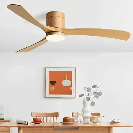 Wentylator sufitowy z lampą LED i funkcją cofania, charakteryzujący się cichym minimalistycznym design 2