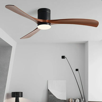 Wentylator sufitowy z lampą LED i funkcją cofania, charakteryzujący się cichym minimalistycznym design 3