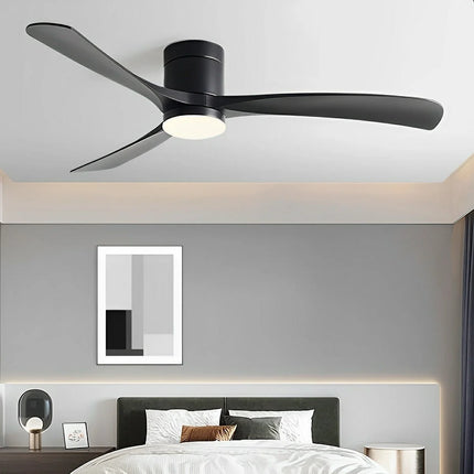 Wentylator sufitowy z lampą LED i funkcją cofania, charakteryzujący się cichym minimalistycznym design 5