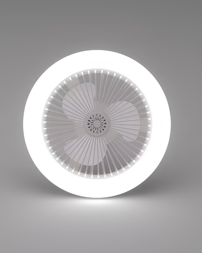 Wentylator sufitowy z oświetleniem LED i pilotem – nowoczesny, biały design do sypialni i salonów 2