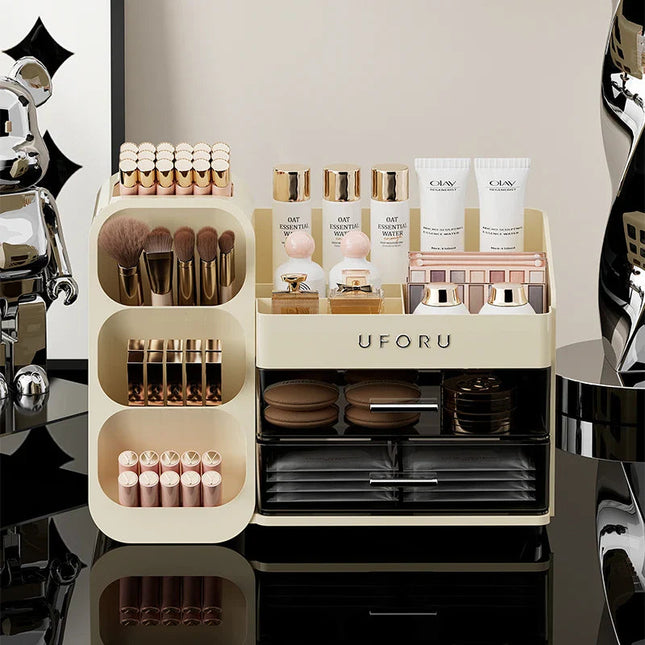 Wielofunkcyjny Organizer na Kosmetyk z Dużą Pojemnością i Wysuwanymi Szufladami – Idealny do Akademika i Małych Przestrzeni 4