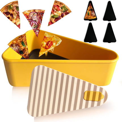 Wielokrotnego użytku pojemnik do przechowywania pizzy z uszczelką zabezpieczającą przed przeciekaniem i dwiema tackami – silikon bezpieczny dla żywności 1