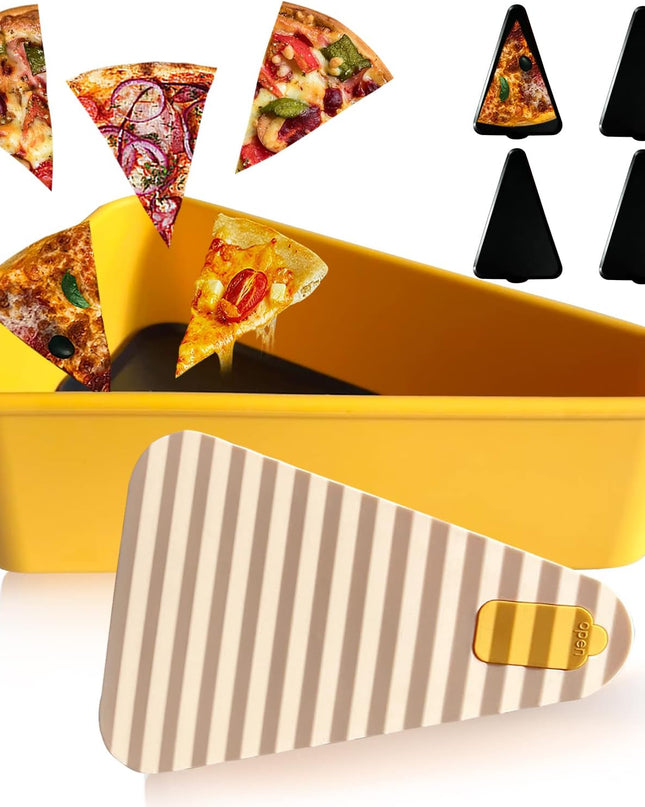 Wielokrotnego użytku pojemnik do przechowywania pizzy z uszczelką zabezpieczającą przed przeciekaniem i dwiema tackami – silikon bezpieczny dla żywności 1