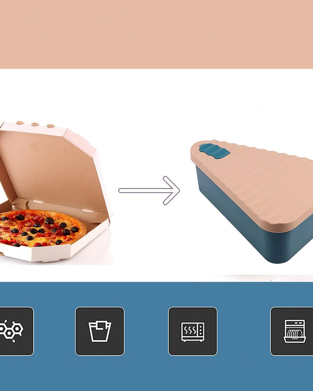 Wielokrotnego użytku pojemnik do przechowywania pizzy z uszczelką zabezpieczającą przed przeciekaniem i dwiema tackami – silikon bezpieczny dla żywności 5