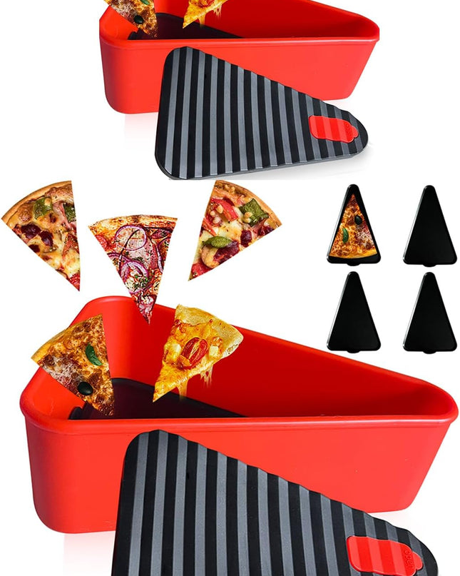 Wielokrotnego użytku pojemnik do przechowywania pizzy z uszczelką zabezpieczającą przed przeciekaniem i dwiema tackami – silikon bezpieczny dla żywności 6