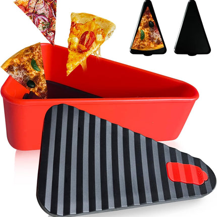 Wielokrotnego użytku pojemnik do przechowywania pizzy z uszczelką zabezpieczającą przed przeciekaniem i dwiema tackami – silikon bezpieczny dla żywności 9