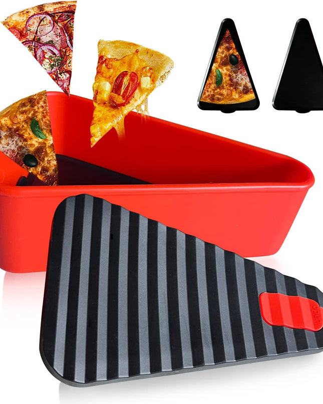 Wielokrotnego użytku pojemnik do przechowywania pizzy z uszczelką zabezpieczającą przed przeciekaniem i dwiema tackami – silikon bezpieczny dla żywności 9