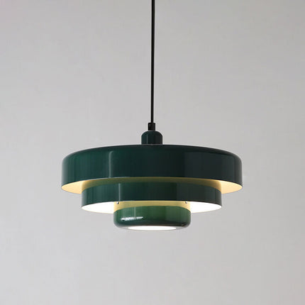 Wielowarstwowa Lampa Wisząca Vintage w Stylu Nordyckim, Metalowa, Zielona i Pomarańczowa – Idealna Lampa do Salonu i Żyrandol do Wnętrz 4