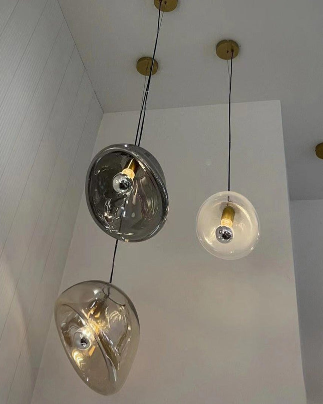 Wisząca lampa w kształcie kropli wody – Nowoczesny design z ręcznie dmuchanego szkła 5