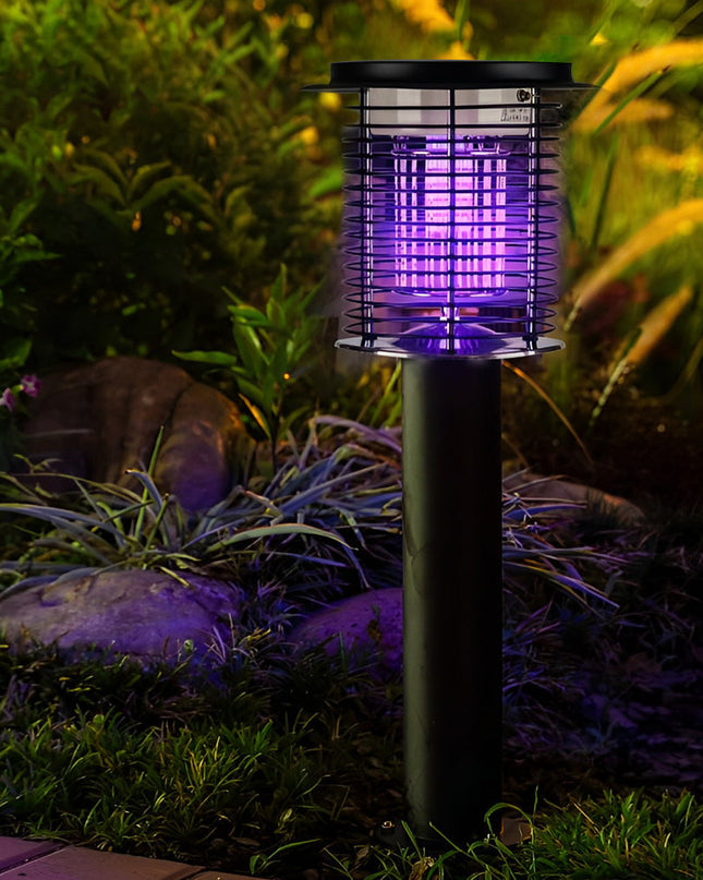 Wodoodporna Lampa Przeciw Komarom z LED i Zasilaniem Słonecznym – Stal Nierdzewna, 22 cm x 60 cm, Efektywna Ochrona przed Owadzami 0