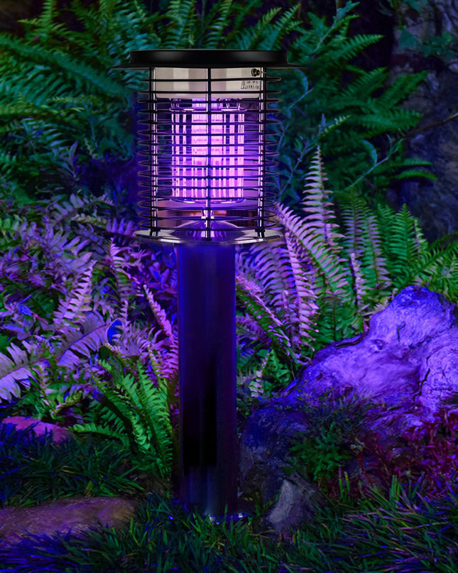 Wodoodporna Lampa Przeciw Komarom z LED i Zasilaniem Słonecznym – Stal Nierdzewna, 22 cm x 60 cm, Efektywna Ochrona przed Owadzami 1