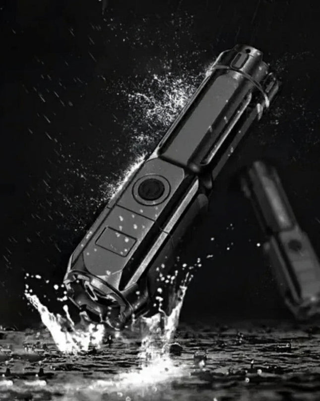 Wodoodporna Latarka LED 100 000 Lumenów, Mocna Latarka Akumulatorowa do Użytku Warsztatowego i na Zewnątrz 6