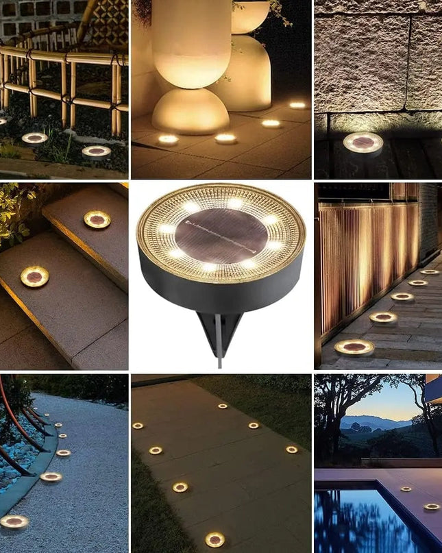 Wodoodporne Lampy Ogrodowe LED Zasilane Energą Słoneczną – Oświetlenie Zewnętrzne do Ogrodu i Tarasu, IP65, 12 Godzin Świecenia 5