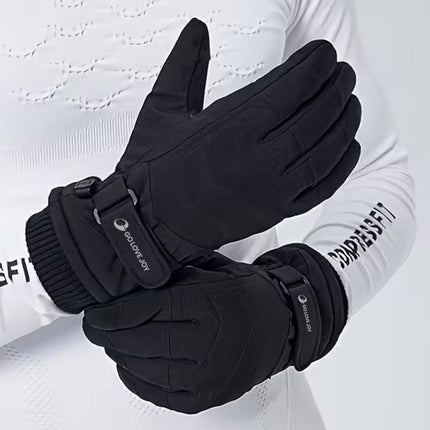 Wodoodporne Rękawice Narciarskie Premium dla Kobiet i Mężczyzn – Ciepłe, Antypoślizgowe Rękawiczki Zimowe w Kolorze Czarnym/Białym 1