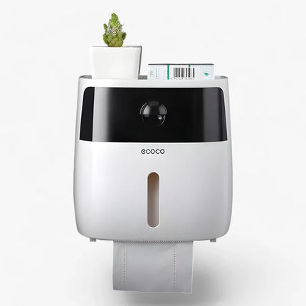 Wodoodporny Uchwyt na Papier Toaletowy z Dodatkowym Schowkiem – Uchwyt Bez Wiercenia, Nowoczesny i Funkcjonalny 10