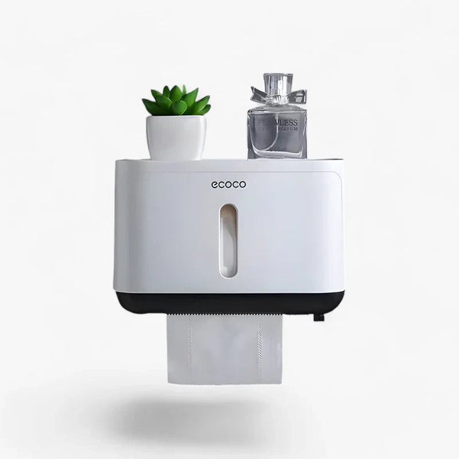 Wodoodporny Uchwyt na Papier Toaletowy z Dodatkowym Schowkiem – Uchwyt Bez Wiercenia, Nowoczesny i Funkcjonalny 14