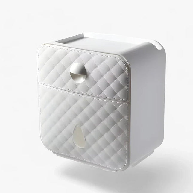 Wodoodporny Uchwyt na Papier Toaletowy z Dodatkowym Schowkiem – Uchwyt Bez Wiercenia, Nowoczesny i Funkcjonalny 4