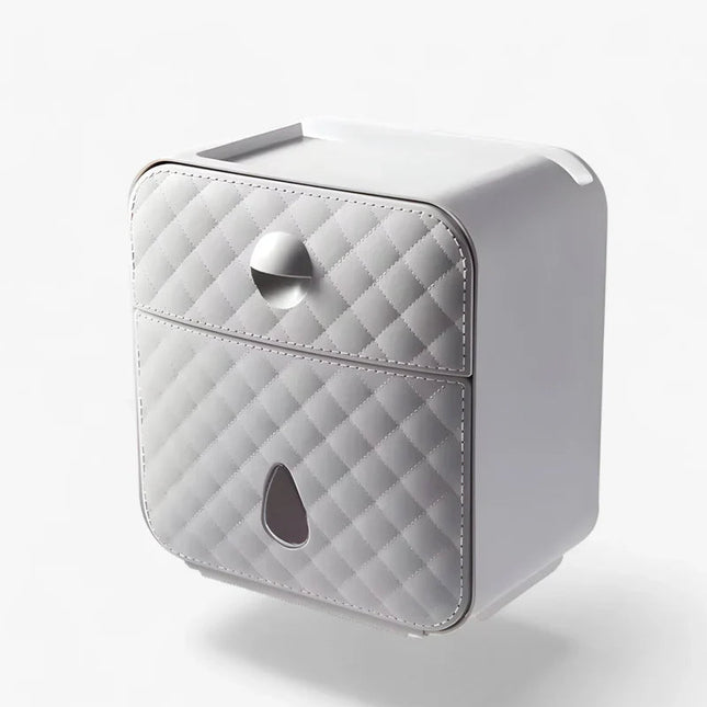 Wodoodporny Uchwyt na Papier Toaletowy z Dodatkowym Schowkiem – Uchwyt Bez Wiercenia, Nowoczesny i Funkcjonalny 5