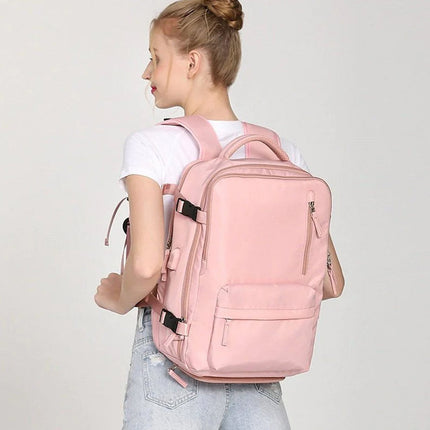 Wodoodporny plecak podróżny z ergonomicznymi paskami i przegrodą na laptopa – wytrzymały poliester 25 l 1