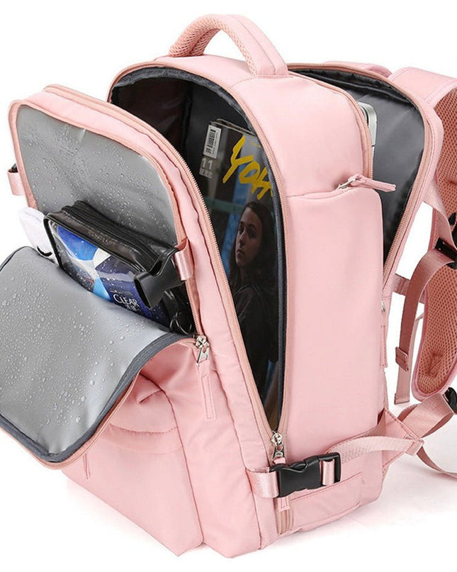 Wodoodporny plecak podróżny z ergonomicznymi paskami i przegrodą na laptopa – wytrzymały poliester 25 l 2