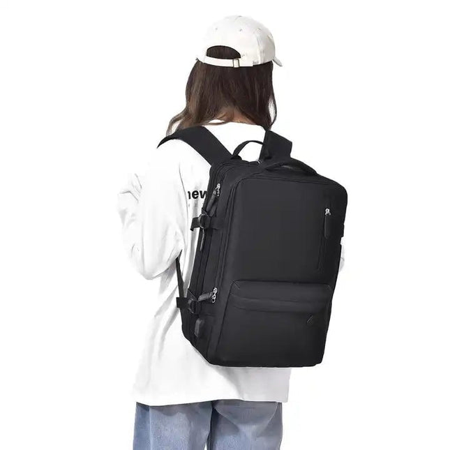 Wodoodporny plecak podróżny z ergonomicznymi paskami i przegrodą na laptopa – wytrzymały poliester 25 l 6