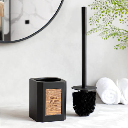 WoodLabel Essentials – 4-częściowy zestaw akcesoriów łazienkowych ze stylową drewnianą etykietą 2