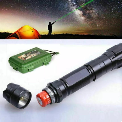 Wskaźnik laserowy zielony 2000m z anodowanego aluminium, z funkcją ładowania przez USB i szybkim start 7