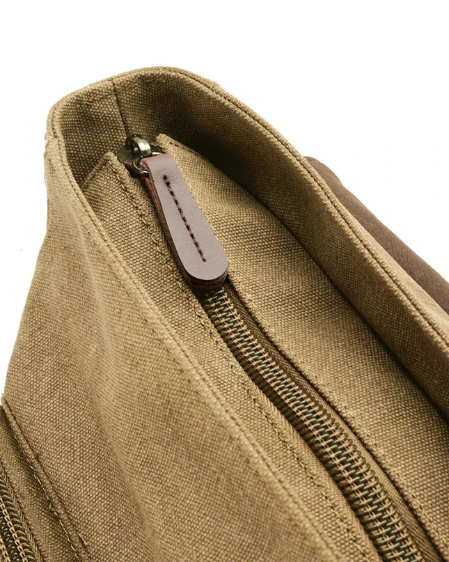 Wytrzymała Torba Męska na Ramię z Płótna – Przestronna Torba Codzienna z Regulowanym Paskiem 7