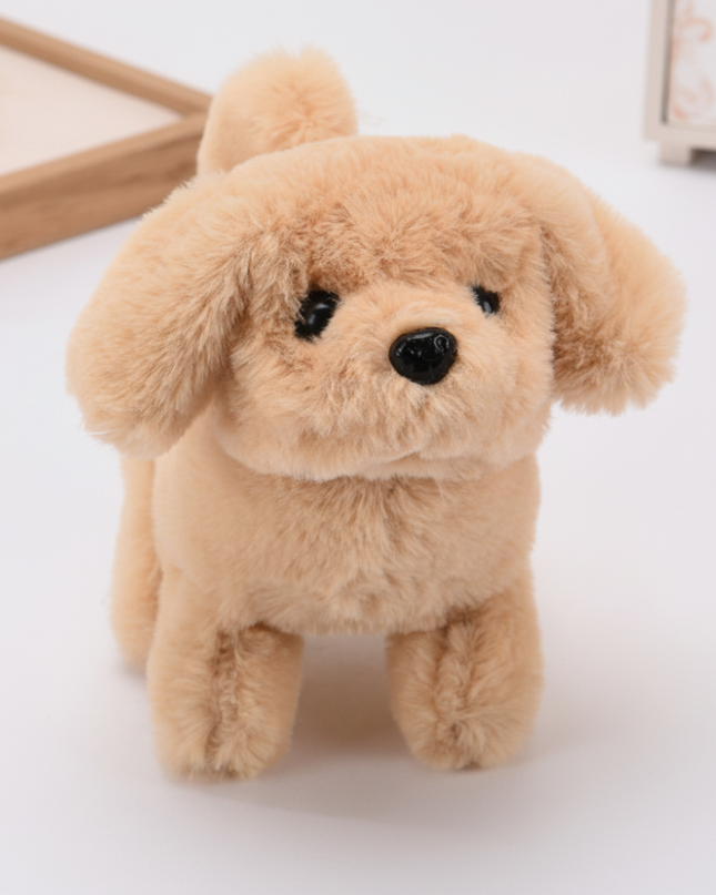 Zabawka-robot-szczeniak z realistycznymi ruchami – realistyczny interaktywny towarzysz – brązowo-biały 30 cm 1