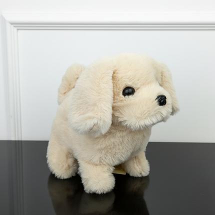 Zabawka-robot-szczeniak z realistycznymi ruchami – realistyczny interaktywny towarzysz – brązowo-biały 30 cm 4