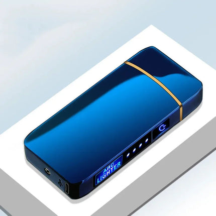 Zapalniczka Plazmowa USB z Podwójnym Płomieniem – Niebieska Metalowa Konstrukcja 13