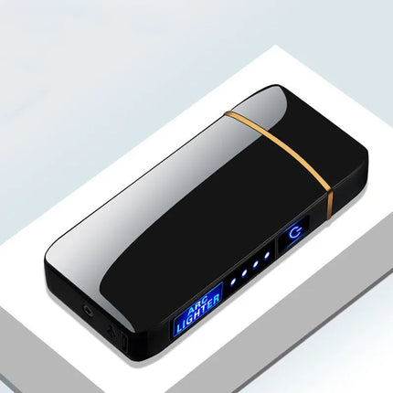 Zapalniczka plazmowa USB z podwójnym łukiem elektrycznym, wiatroodpornym płomieniem i czujnikiem dotykowym – elegancka metalowa obudowa 1