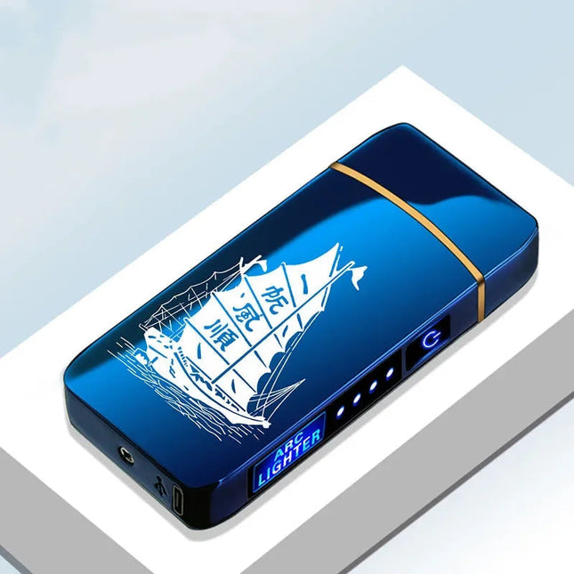 Zapalniczka plazmowa USB z podwójnym łukiem elektrycznym, wiatroodpornym płomieniem i czujnikiem dotykowym – elegancka metalowa obudowa 11