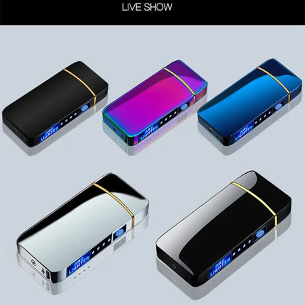 Zapalniczka plazmowa USB z podwójnym łukiem elektrycznym, wiatroodpornym płomieniem i czujnikiem dotykowym – elegancka metalowa obudowa 2