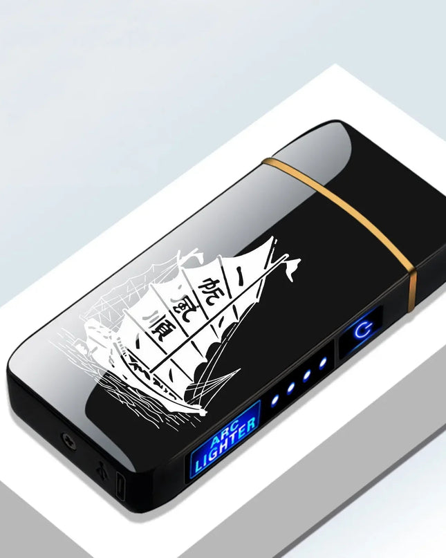 Zapalniczka plazmowa USB z podwójnym łukiem elektrycznym, wiatroodpornym płomieniem i czujnikiem dotykowym – elegancka metalowa obudowa 9