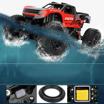 Zdalnie sterowany samochód amfibia 4x4 z wodoodpornością IP66, terenowy monster truck dla dzieci, ideal 4
