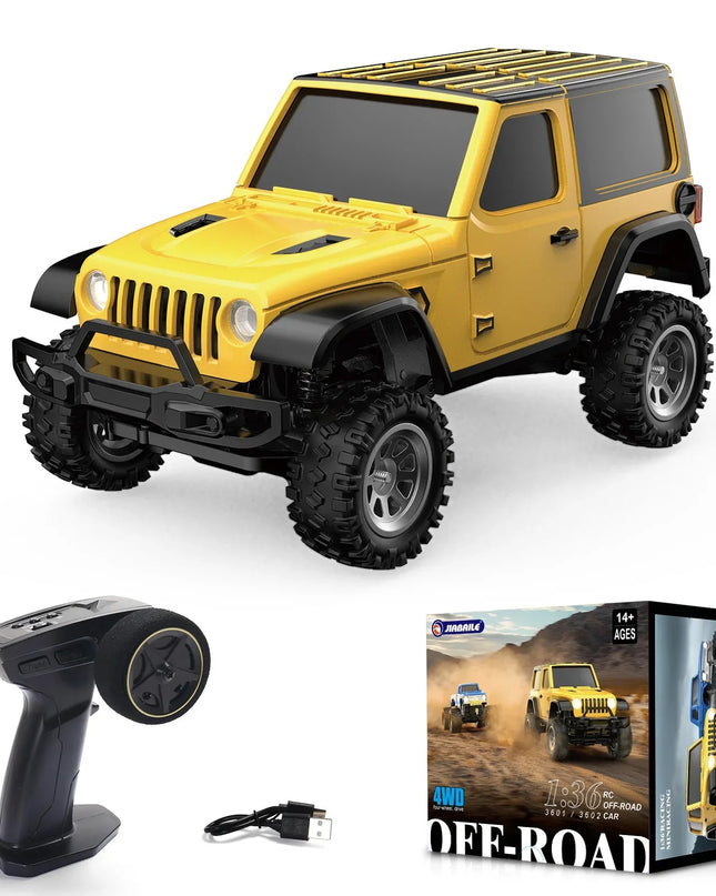 Zdalnie Sterowany Samochód RC 1/36 z Napędem 4WD i Systemem Oświetlenia – Model Terenowy 0