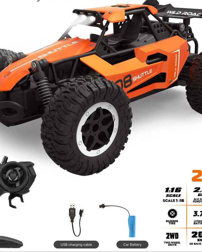 Zdalnie Sterowany Terenowy Samochód Wyścigowy z Metalową Konstrukcją – Szybki SUV RC 0