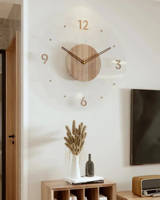Zegar Ścienny Yara w Skandynawskim Stylu – Elegancki Zegar na Ścianę do Salonu z Drewna 10