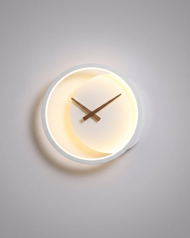 Zegar ścienny LED ze zintegrowanym oświetleniem i ciepłą białą diodą LED – nowoczesny minimalistyczny design 27x25 cm 0