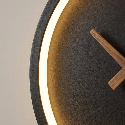 Zegar ścienny LED ze zintegrowanym oświetleniem i ciepłą białą diodą LED – nowoczesny minimalistyczny design 27x25 cm 3