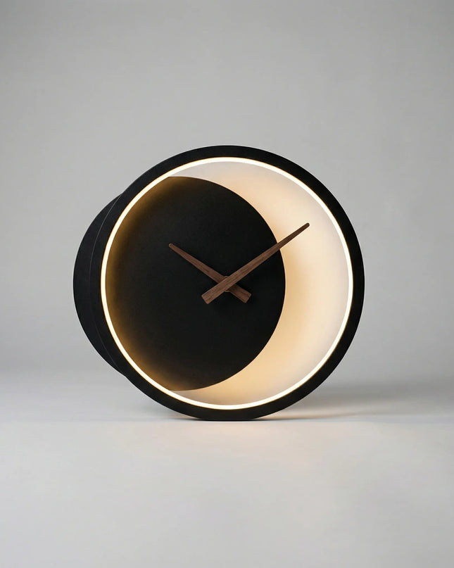 Zegar ścienny LED ze zintegrowanym oświetleniem i ciepłą białą diodą LED – nowoczesny minimalistyczny design 27x25 cm 4