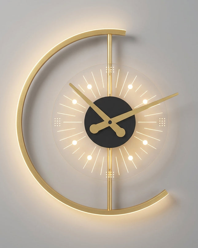Zegar ścienny LED ze zintegrowanym oświetleniem i ciepłą białą diodą LED – nowoczesny minimalistyczny design 27x25 cm 5
