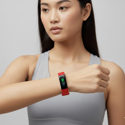 Zegarek fitness dla seniorów z monitorem tętna i czytelnym wyświetlaczem LED 8