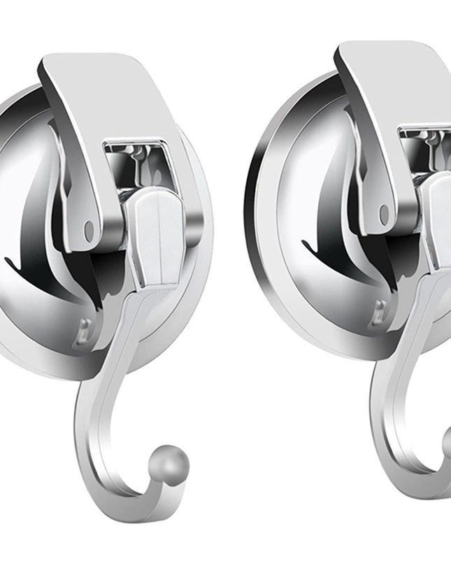 Zestaw 2 wytrzymałych haczyków do przyssawek – odpornych na uszkodzenia i wielokrotnego użytku, idealnych do kuchni i łazienki, udźwig do 5 kg 0