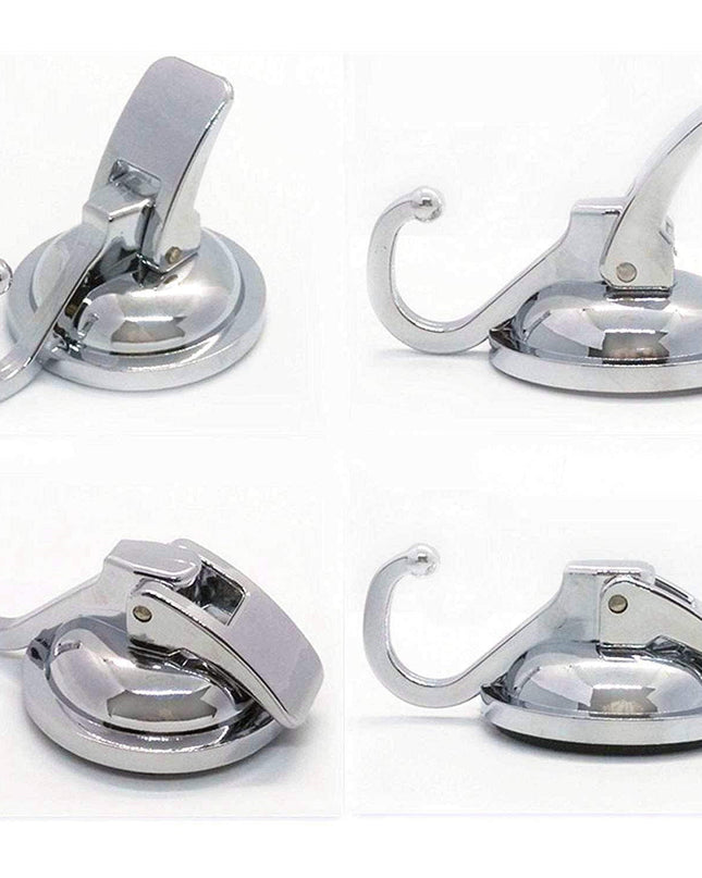 Zestaw 2 wytrzymałych haczyków do przyssawek – odpornych na uszkodzenia i wielokrotnego użytku, idealnych do kuchni i łazienki, udźwig do 5 kg 1