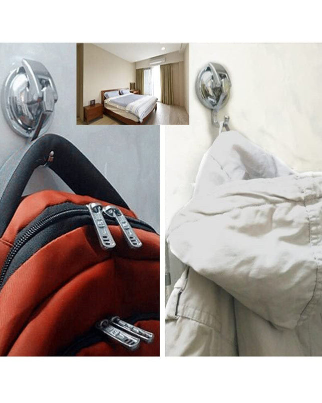 Zestaw 2 wytrzymałych haczyków do przyssawek – odpornych na uszkodzenia i wielokrotnego użytku, idealnych do kuchni i łazienki, udźwig do 5 kg 2